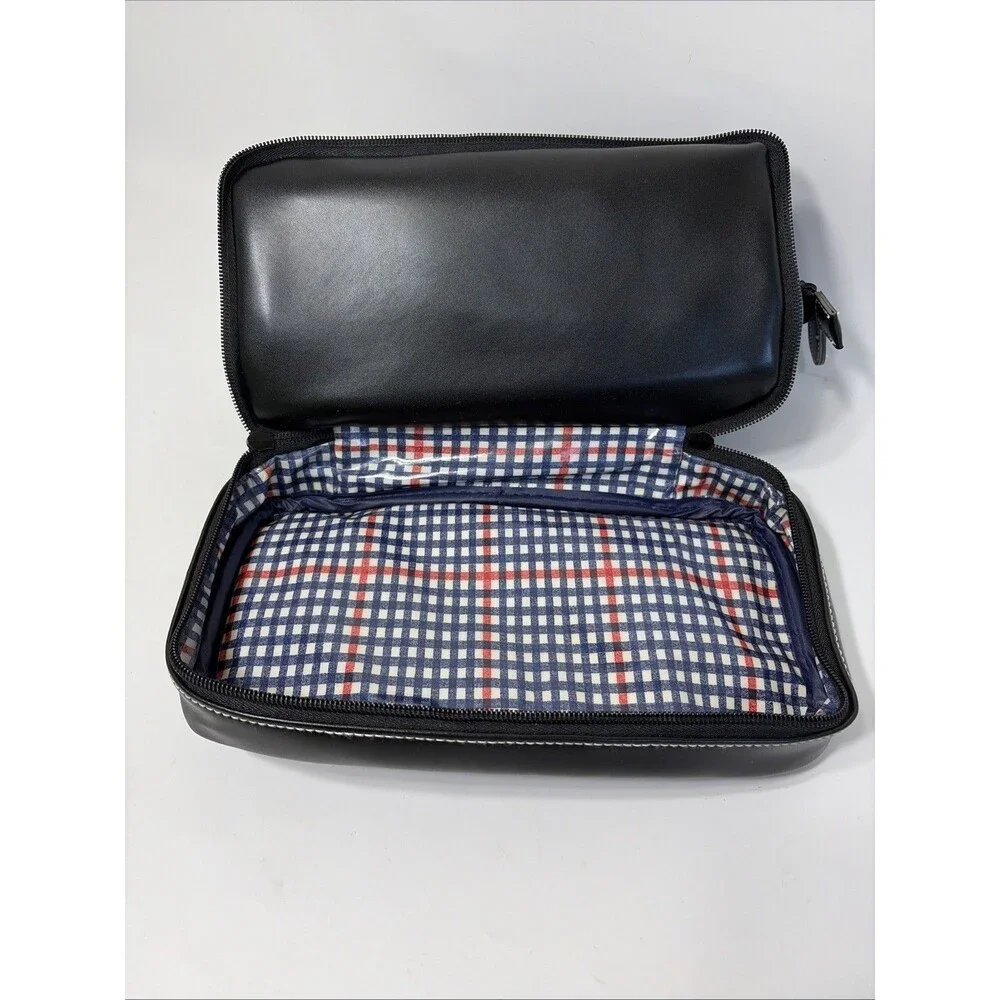 RARE Vintage Graham Webb Promotional Toiletry/Cosmetic Bag  Blue/Black EUC